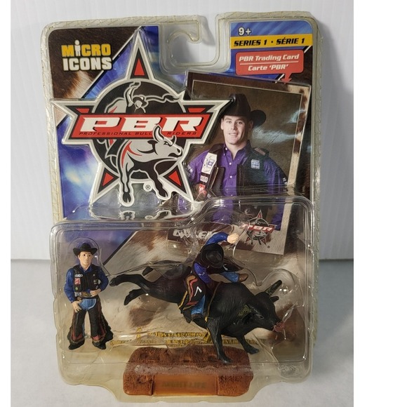 Micro Icons PBR Bull Rider Action Figure Night Life Series 1 Trading Card - Picture 2 of 4